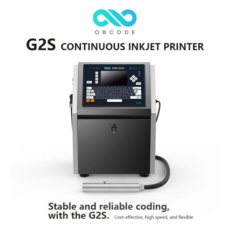 Small Character Cij Printer Logo Inkjet Printer for Food/Medical Product Day Printing/Beverage (QBCODE-G2S)